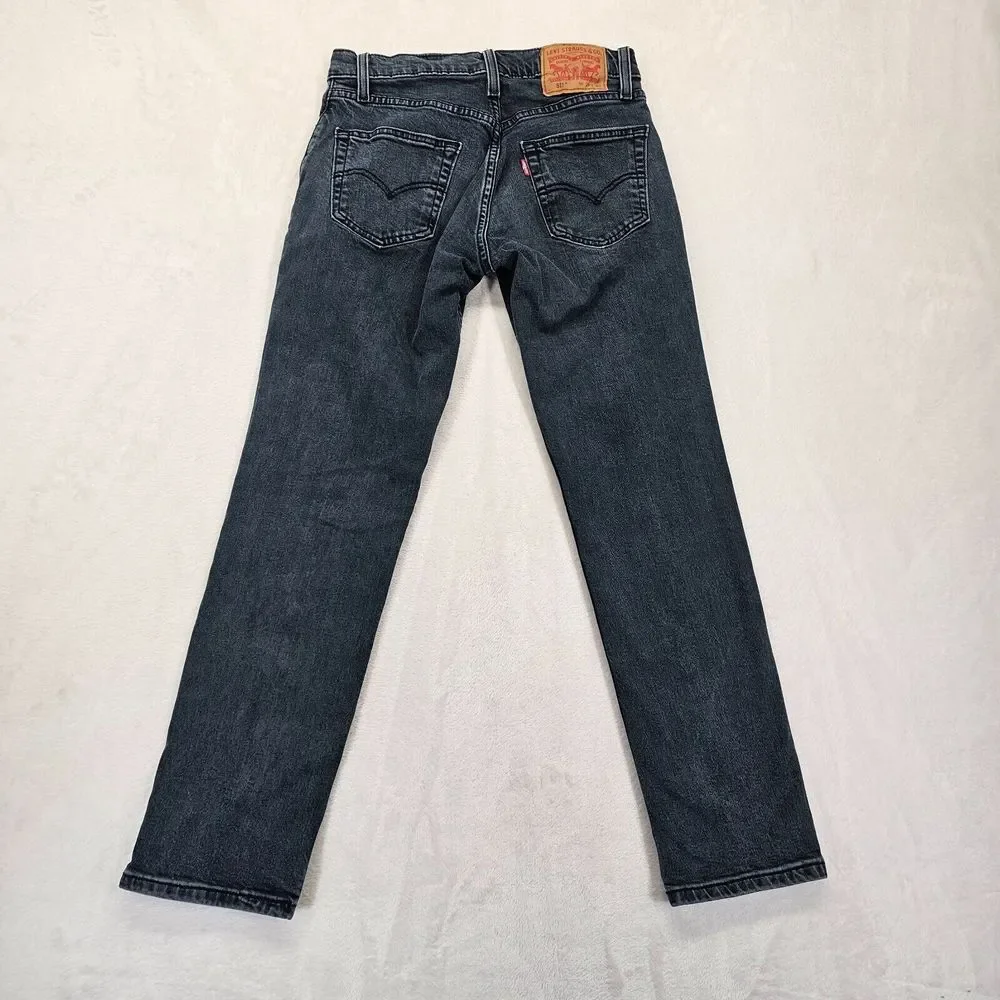 Levis 511 Jeans Men's 29 x 30 Blue Denim Straight Leg Slim Fit Dark Wash Stretch